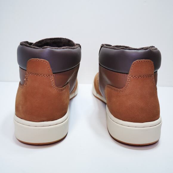 NEW POLO RALPH LAUREN SHRUNKEN NUBUCK CANVAS BOOT SHOES BROWN MENS SIZE - 11 - Picture 3 of 7